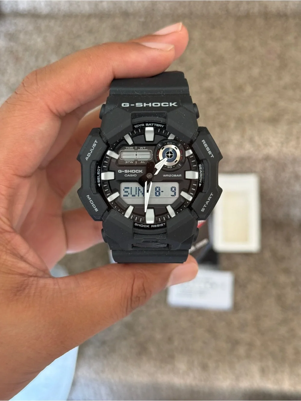 G-SHOCK Casio Black Rugged Analog-Digital Watch Mens